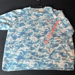 Levi's Blue and White Crewneck Sweater